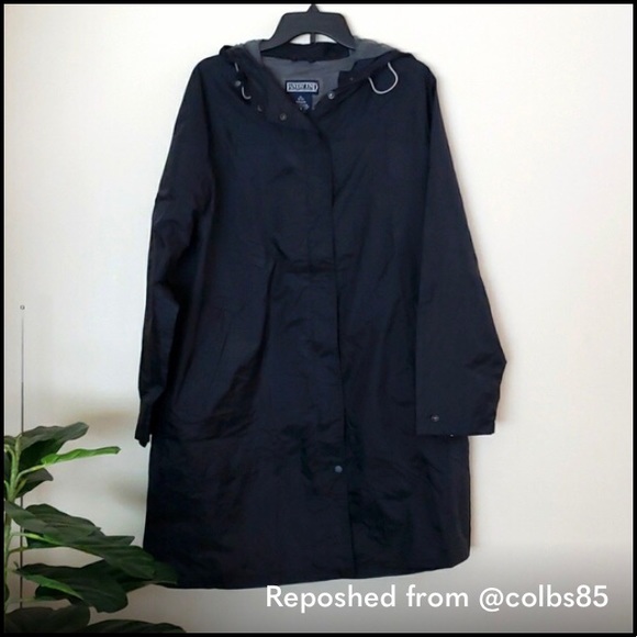 Lands' End Jackets & Coats Y2k Oversized Trench Lands End Black